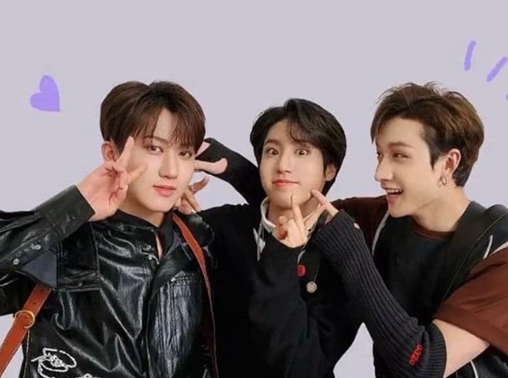 3racha K-pop group members in a dynamic pose