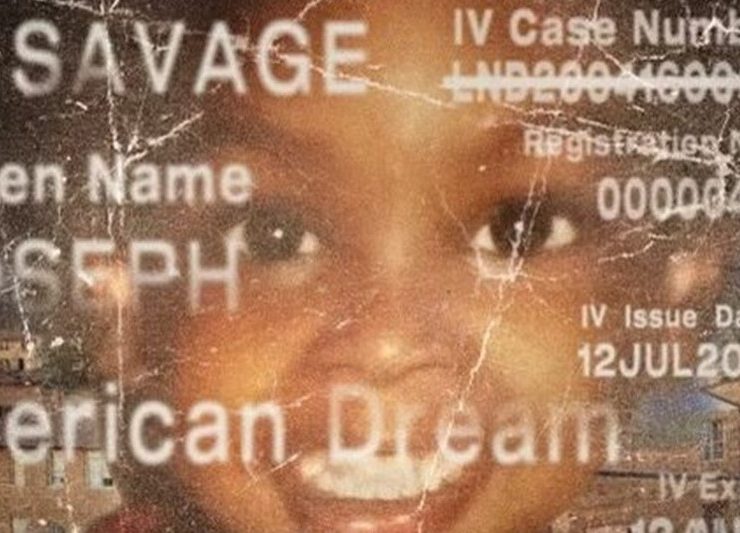 21 Savage delivers a captivating performance onstage, embodying the essence of 'American Dream